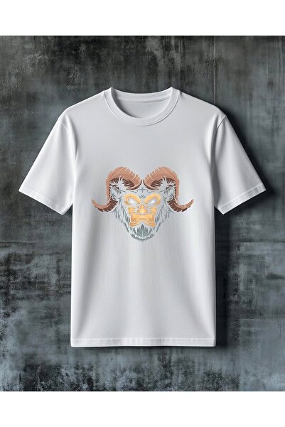 COMVİCHO Koc Baski Beard Savas Printed Oversize T-Shirt