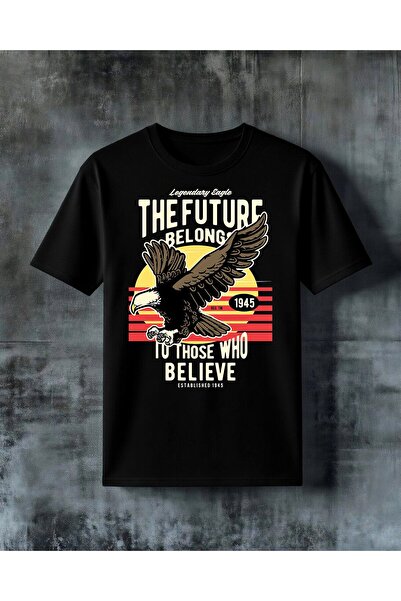 COMVİCHO Legendary Eagle the Future Printed Oversize T-Shirt