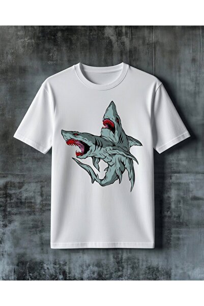 COMVİCHO Kopek Kafa Korku Printed Oversize T-Shirt