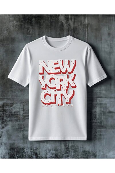 COMVİCHO Newyork Brooklyn Printed Oversize T-Shirt