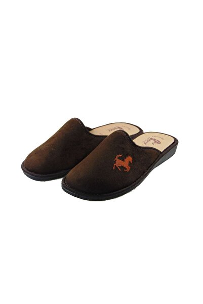 SAYYORA BIG SHOES Big Shoes 902 Ανδρική Παντόφλα Σπιτιού Από Βελούδο Καφέ