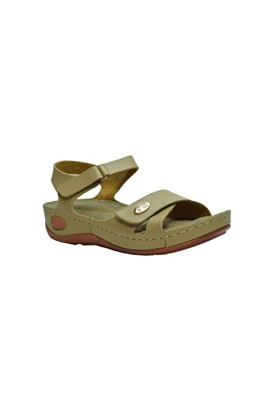 OEM Tsimpolis Shoes TS8200-1 Γυναικείο Ανατομικό Πέδιλο Από Τεχνόδερμα Κάμελ