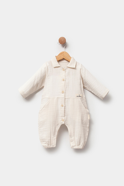 BEBELİNNA BABY Muslin baby boy romper