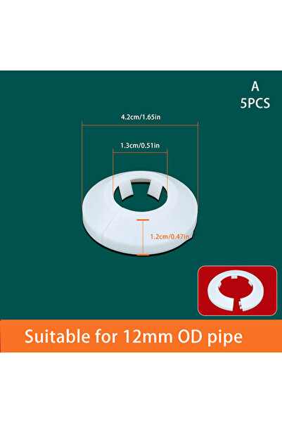 Choice4 JETTING A 5Pcs Radiator Pipe Collars Shower Faucet Angle Valve Pipe P...