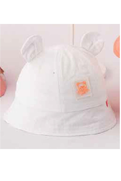 Kitti 0-18 Months Teddy Bear Embroidered Girl's Maxi Hat