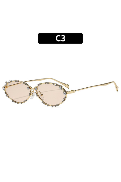 Choice3 C3 New Luxury Diamond Sunglasses Men Women Luxury oval Rhinestone Sun...