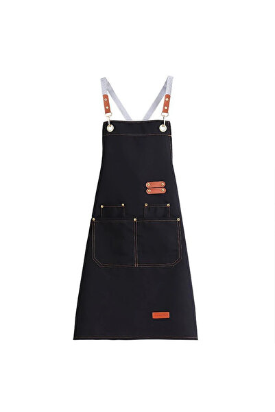 Choice Black J2401205-A Waterproof Kitchen Apron Oil-proof for Women Men with...