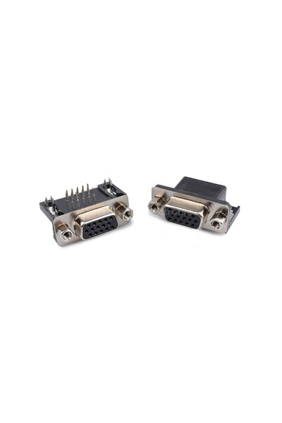 Choice 5PCS Black 5/10PCS DR15 Female PCB Mount D-Sub 15 Pin VGA Type 8.89 PC...