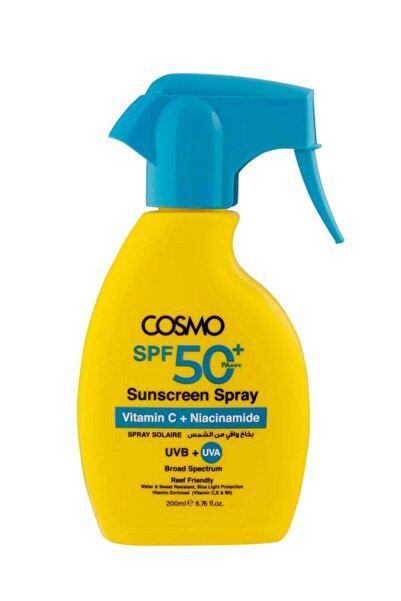 Cosmo Sunscreen Spray Vitamin C + Niacinamide 200ml SPF+50 for Men and Women