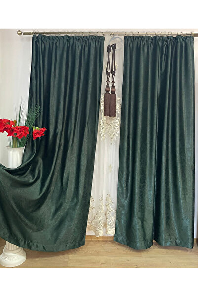 Liz Line Set of two blackout curtains, with drapes, 350x245cm, various colors...