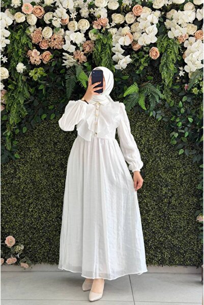Moda Fatma Şifon Harmosa Astarlı Elbise