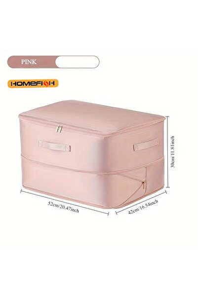 Choice Pink Heavy-Duty Self-Compressing Storage Bag Portable Organizer for Cl...