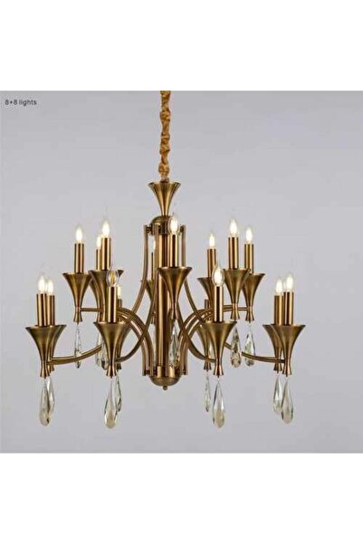 GENERAL Classical Chandelier Ceiling Candle 2 Colors Bronze Size 16 Bulbs