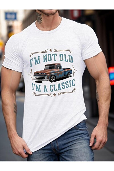 bolivia's Plus size Men's summer t-shirt, vintage rusty blue pickup truck gra...