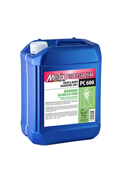 MEDIX professional Sampon pentru par si corp 2 in 1, PC 600, 5 litrii,
