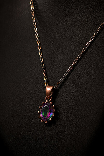 İyyaKee Women's Mystic Topaz Stone Copper Necklace Authentic Stylish Design
