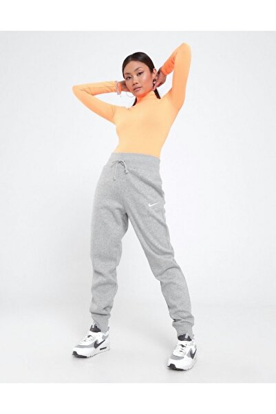 Nike Phoenıx Fleece YÜKSEL BEL GRİ KADIN EŞOFMAN ALTI-SPORTXSTORE