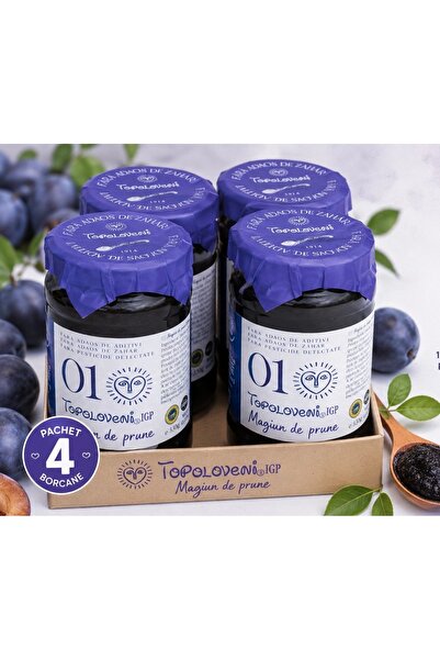 Topoloveni Magiun de prune 350g Pachet 4 borcane