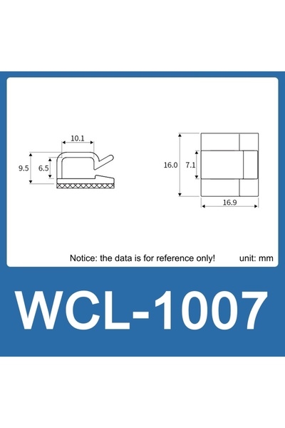 Choice WCL-1007 50pcs 50/100Pcs High Transparency Self-Adhesive Cable Clips S...