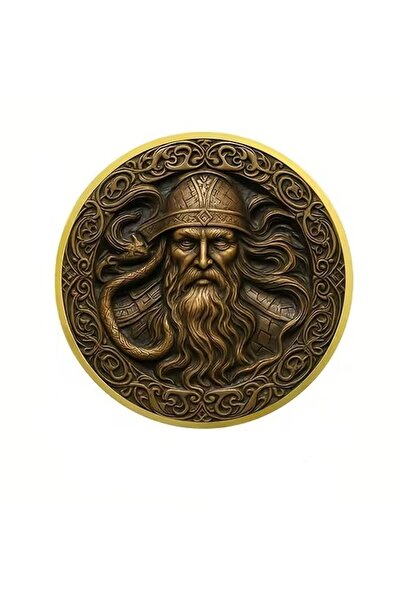 Solfera Odin ve YGG Drasil Hayat Ağacı Viking Nordik Coin Koleksiyon Metal Şa...