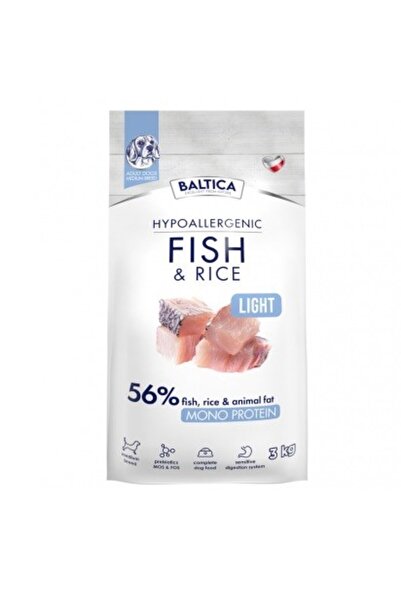 Baltica NUTRACEUTIC Hipoalergenic Pește și Orez Light M 3kg