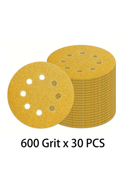 Choice10 30Pcs 600 Grits 30pcs 5 In 8 Hole Sanding Discs Hook and Loop, 40/60...