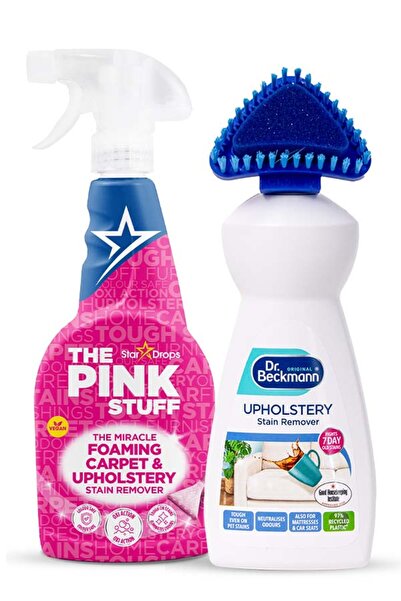 THE PINK STUFF مجموعة تنظيف المفروشات الاحترافية: بخاخ بينك ستاف الرغوي 500 م...