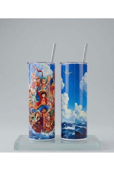 HOLOL 600ml One Piece Anime Design Insulated Thermal Cup Tumbler Cup