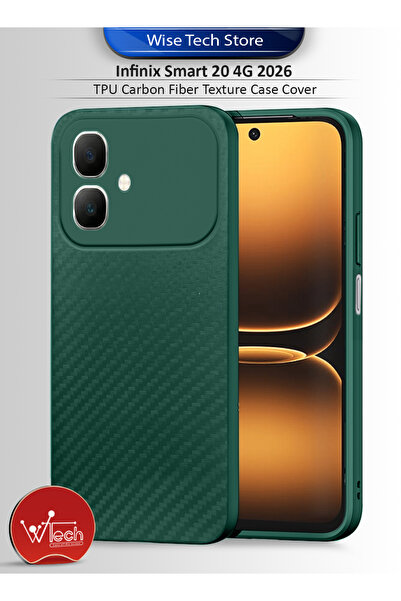 Wtech Infinix Smart 20 4G 2026 TPU Carbon Fiber Texture Case Cover