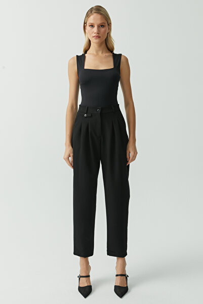 PAULMARK Women's Pleated Fabric Trousers
