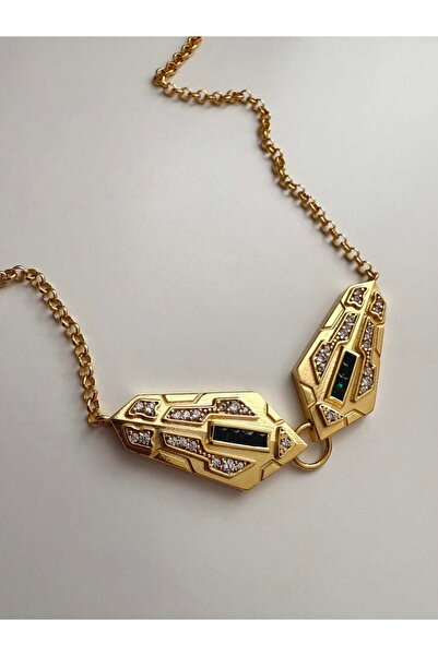 ifeelfree 925 Gümüş Leyla Nexus Kolye-Gold
