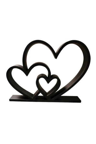 Choice Black Heart Sculpture Valentine Gift Art Minimalist Black White Modern...