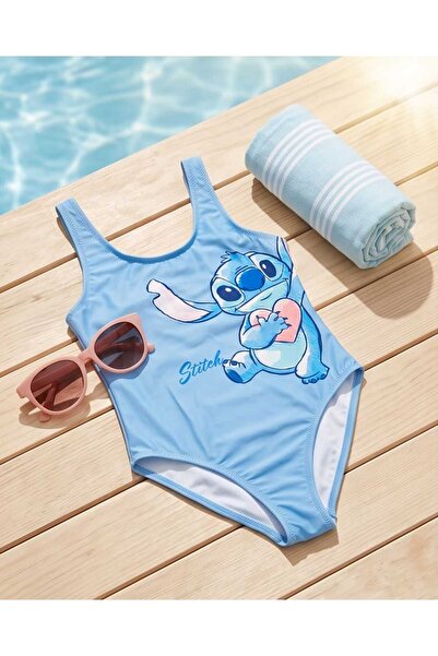 LCW STEPS Mavi Stitch Baskılı Kız Çocuk Mayo Satıcı:LC Waikiki