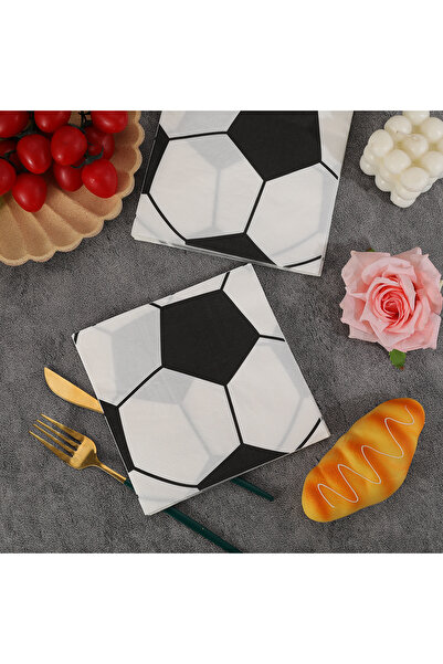 Nonebranded New Black & White Football Printed Peanut Birthday Party Decorati...