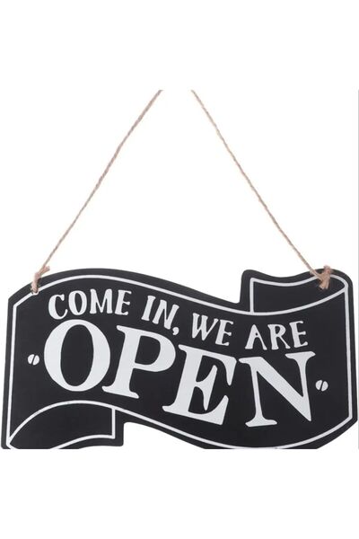 Choice 25x14cm open 2 Wooden One Sided Store Open and Closed Signs for Busine...