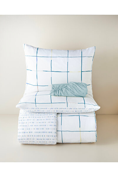 English Home Cozy Check Kolay Ütülenir Çift Kişilik Nevresim Takımı 200x220 c...