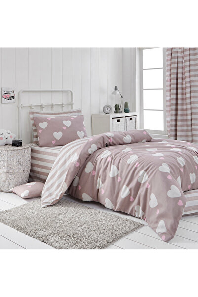 FARİKA Single Quilt Cover Set Duvet Cover: 160 X 220 Cm Flat Sheet: 160 X 240...