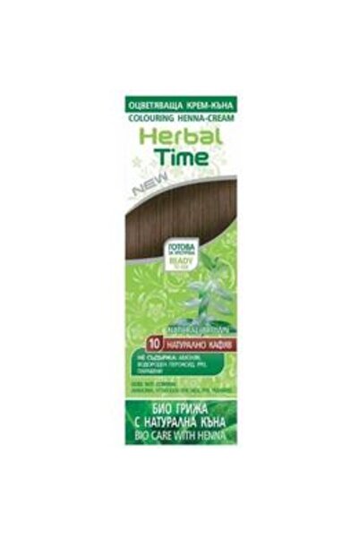 Rosa İmpex Crema Coloranta pe Baza de Henna Herbal Time, nuanta 10 Brown, 75ml