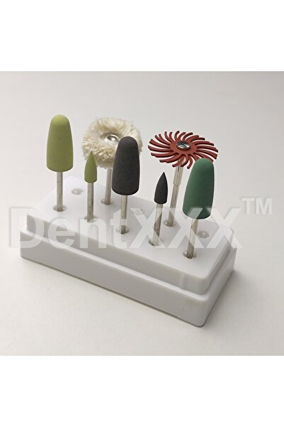 Choice 7PCS DENTX PK01 Multi-Step Polishing System Kit 7Pcs Silicone Burs Woo...