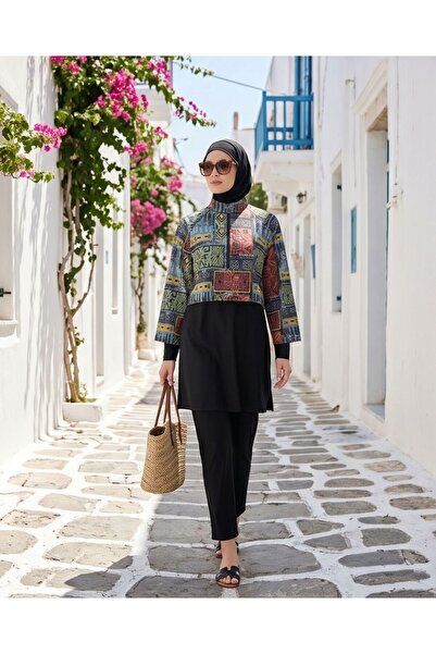 Trend Kapında Set de costume de baie din 3 piese pentru femei, cu model, comp...