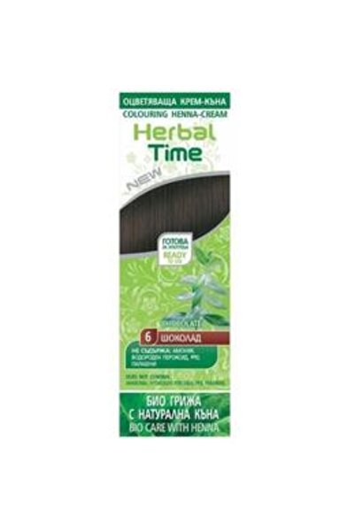 Rosa İmpex Herbal Time Henna-Based Hair Coloring Cream, shade 6 Chocolate, 75ml