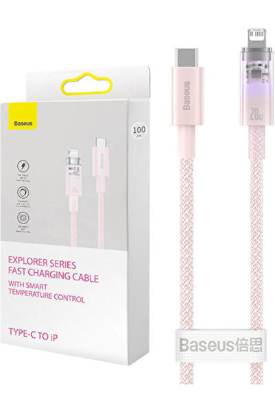 Baseus Καλώδιο USB-C σε Lightning Σειρά Explorer, 20W, 1μ (Ροζ) - (CATS010204)