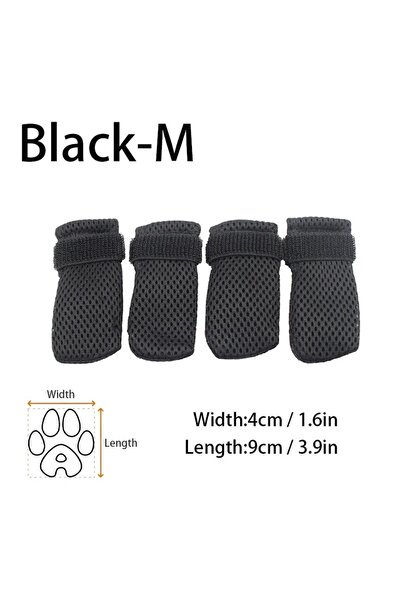 Choice5 Black (M) 4 Pcs Cat Socks Anti-Scratch Anti Skid Protective Cats Shoe...
