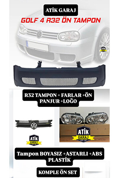 ATİK GARAJ GOLF 4 R32 ÖN TAMPON +PANJUR LOGO +FARLAR