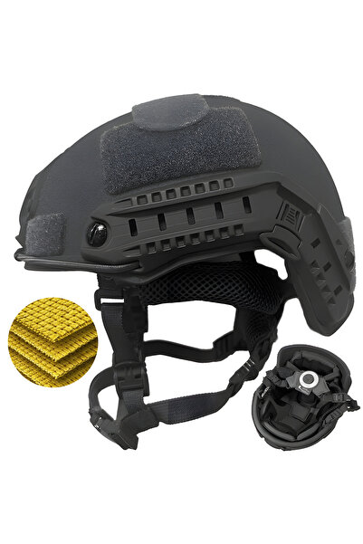Linovit Cască de protecție înaltă pentru exterior, cu șină pentru accesorii, ...