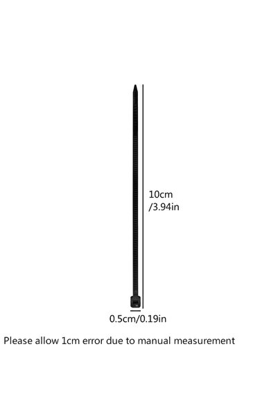 choice2 5x100mm black100pcs 100pcs nylon plastic zip ties, cold resistant dra...