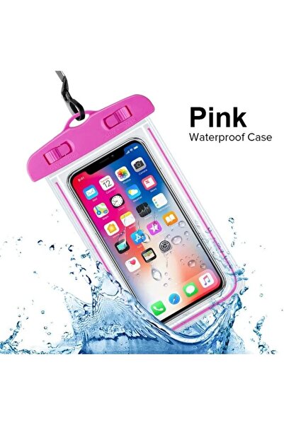 Choice1 For Huawei Mate 20 Pink Universal Swim Waterproof Bag Cell Phone Pouc...