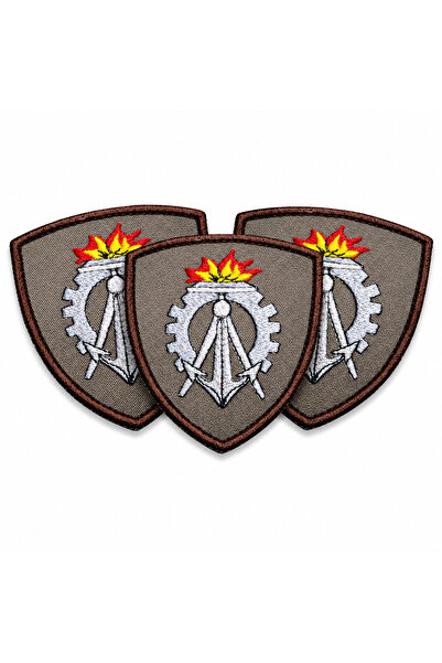 brodezcu Set 3 patch-uri, Emblema Geniu, 8 cm inaltime, cu velcro/scai pe spate