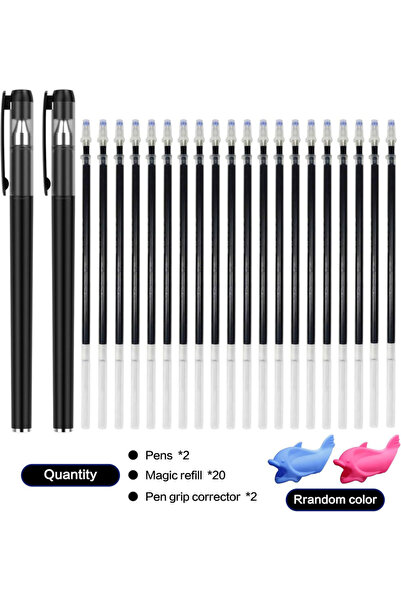 Choice 20 ink set Magic Pens Refills Disappearing Ink for Grooved Handwriting...