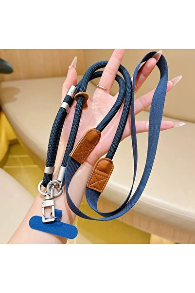 choice2 حبل تعليق للهاتف بلون أزرق بحري مع مشبك، مُحسّن لمنع السقوط بزاوية 36...